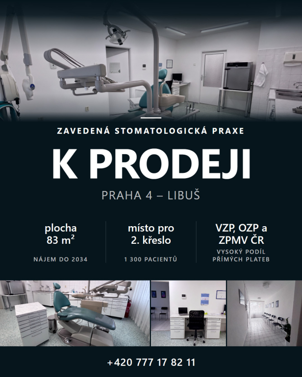 Prodej zubní praxe, Praha 4 - Libuš, místo pro druhé křeslo