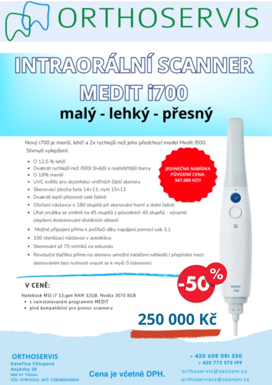 Intraorální scanner MEDIT i700,50% sleva Intraorální scanner MEDIT i700,50% sleva
