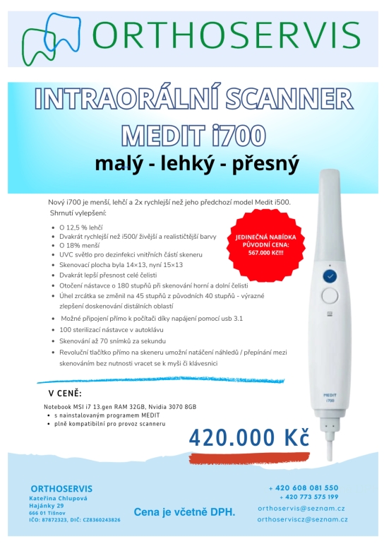 Intraorální scanner MEDIT i700