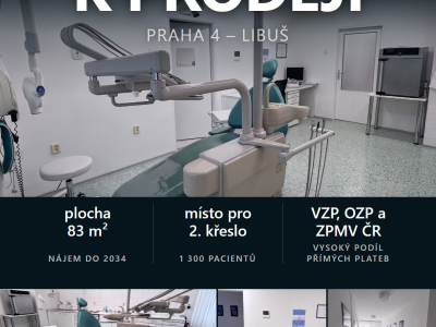 Prodej zubní praxe, Praha 4 - Libuš, místo pro druhé křeslo