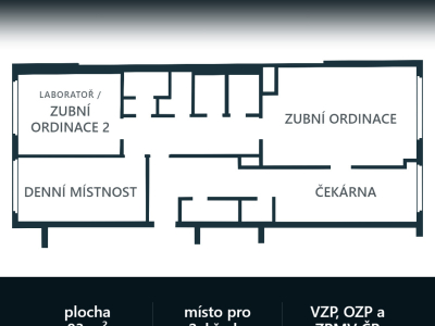 Prodej zubní praxe, Praha 4 - Libuš, místo pro druhé křeslo