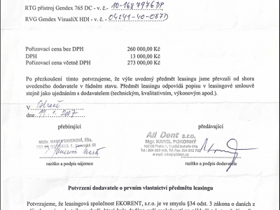 Prodám intraorální RTG Gendex 765 DC včetně senzoru