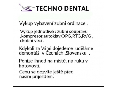 Kupim použité zubarske vibaveni ordinace ,zubni soupravu
